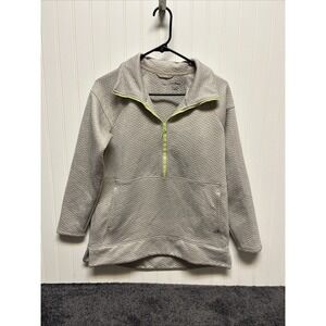 L.L.Bean Quarter Zip Up, Quilted‎ Pattern, Women's Pull Over Preppy Soccer Mom